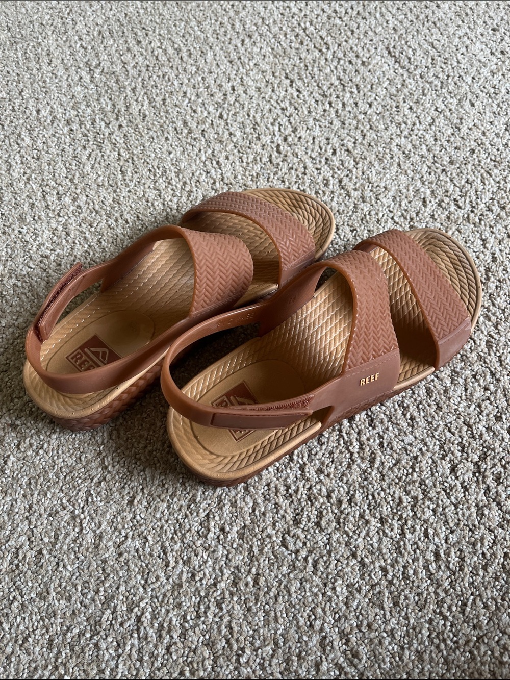 Reef Water Vista Tan/Brown Dual-Strap Comfort Sandals Size 7